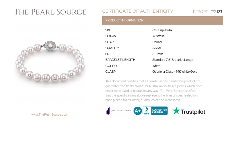 Cultured Freshwater Pearl Bracelet in Sterling Silver